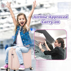 20" Ride-On Travel Suitcase for Kids, Cute Ear Toddler Carry on Luggage - Image 7
