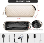 Hair Tools Travel Bag for Shark Flexstyle Dyson, Quilted Case Organizer Bag, Gift for Women Hair Accessories Storage Bag, Travel Hairdryer Portable Bag for Women, Beige