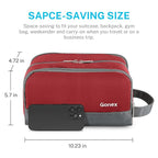 Gonex Travel Toiletry Bag Nylon, Dopp Kit Shaving Bag Toiletry Organizer Red - Image 5