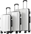 Coolife Luggage Expandable Suitcase PC+ABS 3 Piece Set by COOLIFE