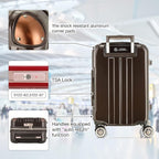 LEGEND WALKER Durable Aluminum Frame Hardside Luggage, ChampagneGold, - Image 3
