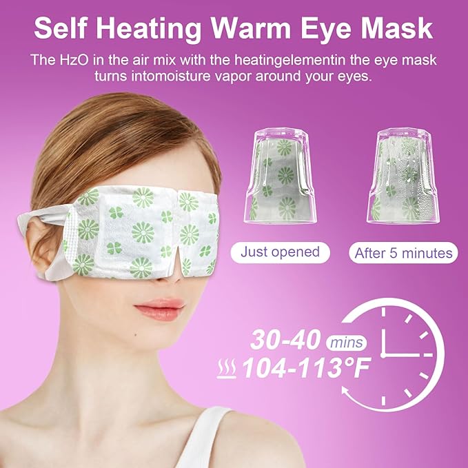 10 Packs Steam Eye Mask, Mnswand Lavender Steam Eye Masks Disposable, - Image 5