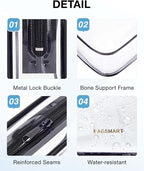 BAGSMART Clear Toiletry Bag, 2 Packs TSA Approved Water Resistant Quart Size - Image 4