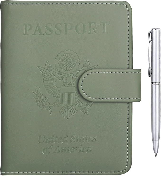TIGARI Passport Holder for Travel Women Men, PU Leather Waterproof RFID by TIGARI
