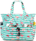 LEDAOU Large Beach Tote Bag Women Waterproof Sandproof Zipper Beach Tote Bag by LEDAOU
