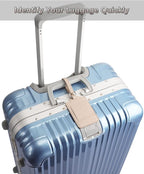 Teskyer Luggage Tags, 3 Pack Premium PU Leather Luggage Tags - Image 2