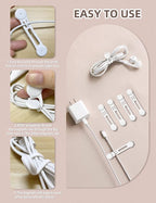 Magnetic Cord Ties Organizers, Kanemc Silicone Cable Tie Cord Wrap Reusable - Image 5