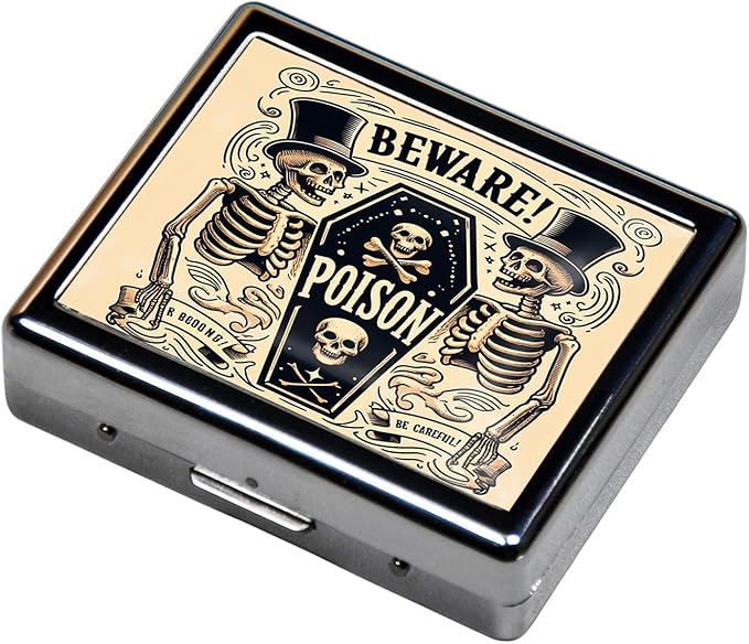 Cute and Portable Metal Pill Organizer – 8 Compartments, Elegant Chrome Finish - Image 3