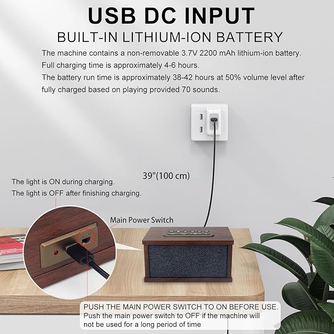 White Noise Sound Machine, Portable Sound Machine - Image 6