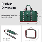 SUNNY BIRD Duffel with Utility Pouch, 40L Weekender Overnight Bag with Shoe - Image 10