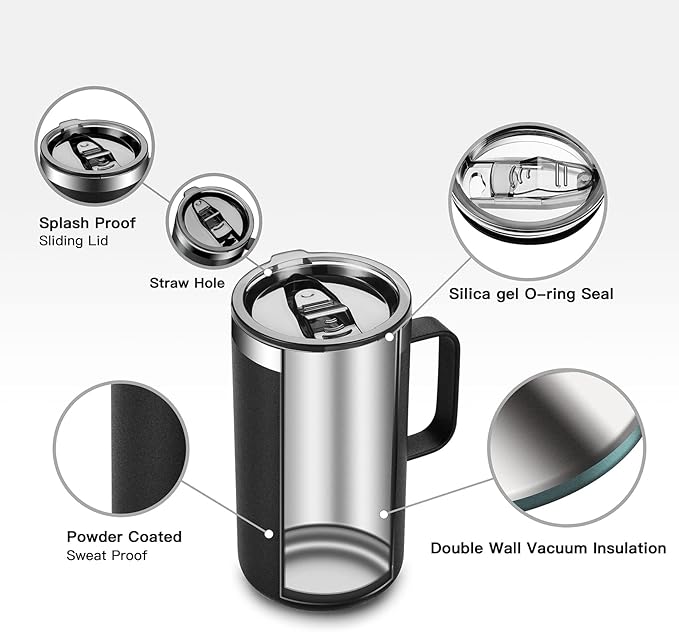 KXIAOCHEN 20oz Insulated Coffee Mug - Image 6