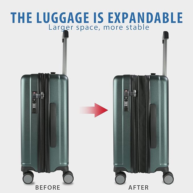 KROSER Hardside Expandable Carry On Luggage - Image 5