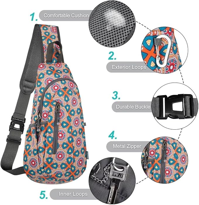 TITECOUGO Small Sling Bag, Lightweight Crossbody Backpack - Image 5