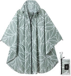 Rain Poncho Jacket Coat Hooded Zipper Style by salamra