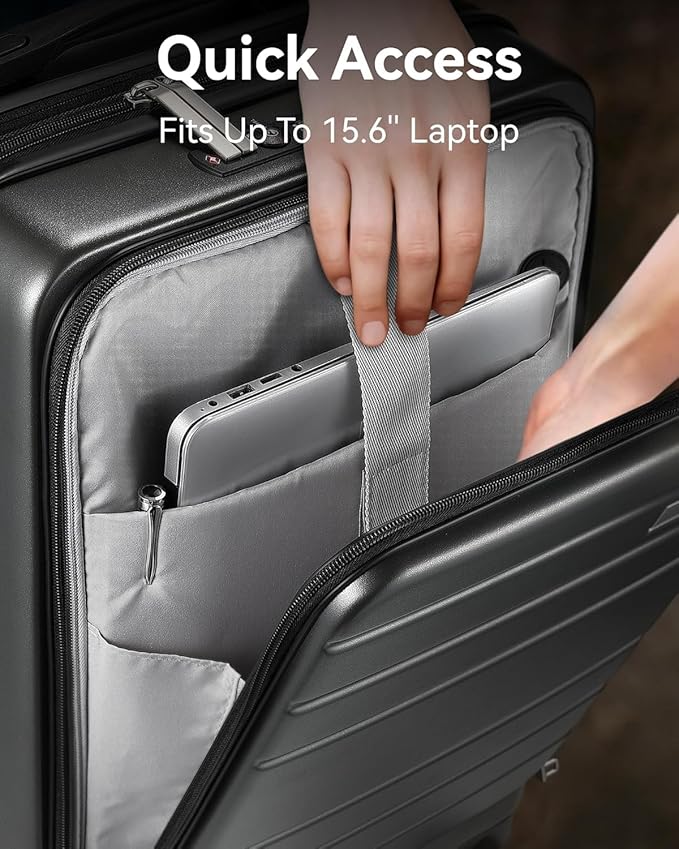 LUGGEX Carry On Luggage 22x14x9 Airline Approved, Polycarbonate Hard Suitcase - Image 2