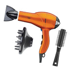 Infiniti PRO CONAIR Hair Dryer with Diffuser, Professional AC Motor, Tourmaline Ceramic Technology Blow Dryer, Includes Concentrator and Blowout Brush, Amazon Exclusive, Orange