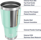 WETOWETO 30oz Tumbler, Stainless Steel Vacuum Insulated Water Coffee Tumbler Cup - Image 4