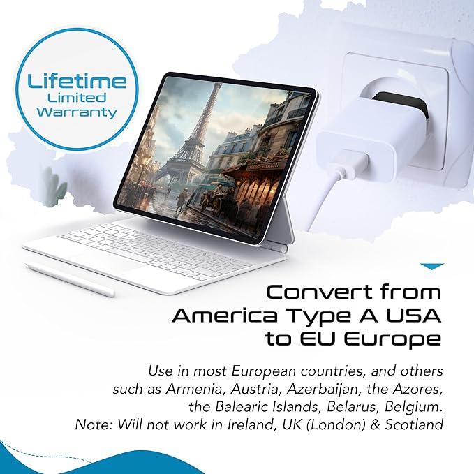 Ceptics USA, Canada to European Plug Adapter - Image 7