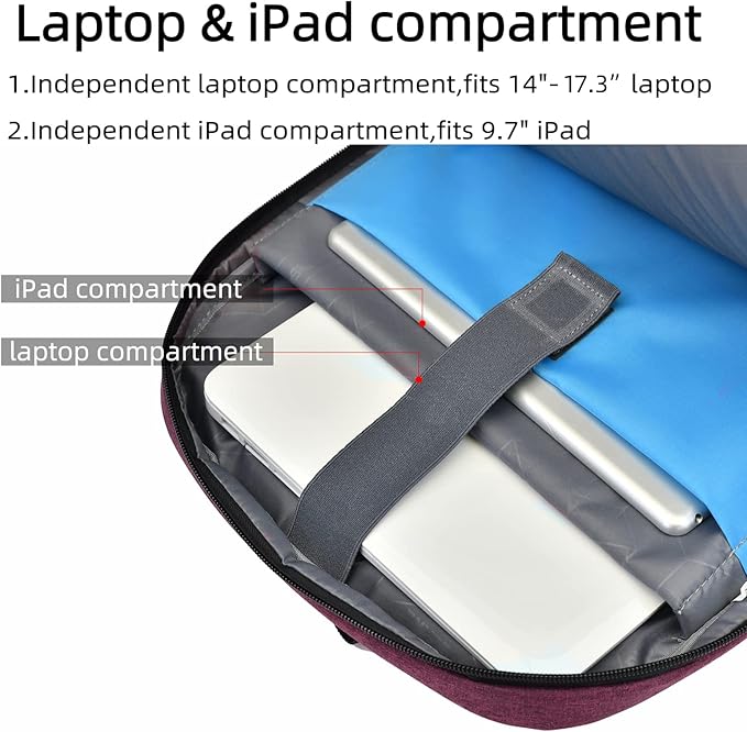 DUSLANG 17 Inch Laptop Backpack - Image 3