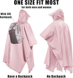 Coralrain Hooded Rain Poncho Lightweight Waterproof Unisex Raincoat Jacket - Image 4