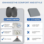 Skechers Memory Foam Seat Cushion, Ribbed Fabric Office Chair Cushion - Image 6