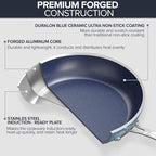 Nuwave Healthy Duralon Blue Ceramic Nonstick Coated 7pc Cookware Set, - Image 3