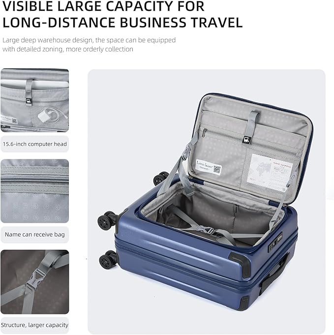 29 Inch Luggage, Top Opening Airline Approved ABS+PC Hard Shell Suitcases - Image 3