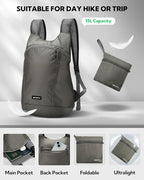 WATERFLY Foldable Lightweight Hiking Backpack: 15L Packable Traveling Daypack - Image 3