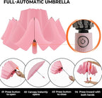 Compact Inverted Travel Umbrella, Automatic Open Close, 9-Rib 46 Inch Windproof - Image 5