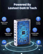 200W USB C Charger Block, 8-Ports GaN III Fast Charging Station Hub, PD 65W - Image 5