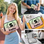 Custom Electronics Organizer Travel Case Personalized Name Initials Cable - Image 7