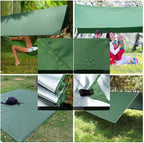 Camping Hammock with Rain Fly Tarp Mosquito Net Heavy Duty Tree Straps Portable - Image 6