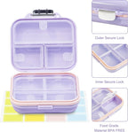 Travel Pill Organizer Box with Labels, 7 Compartments Portable Mini Pill Case - Image 8