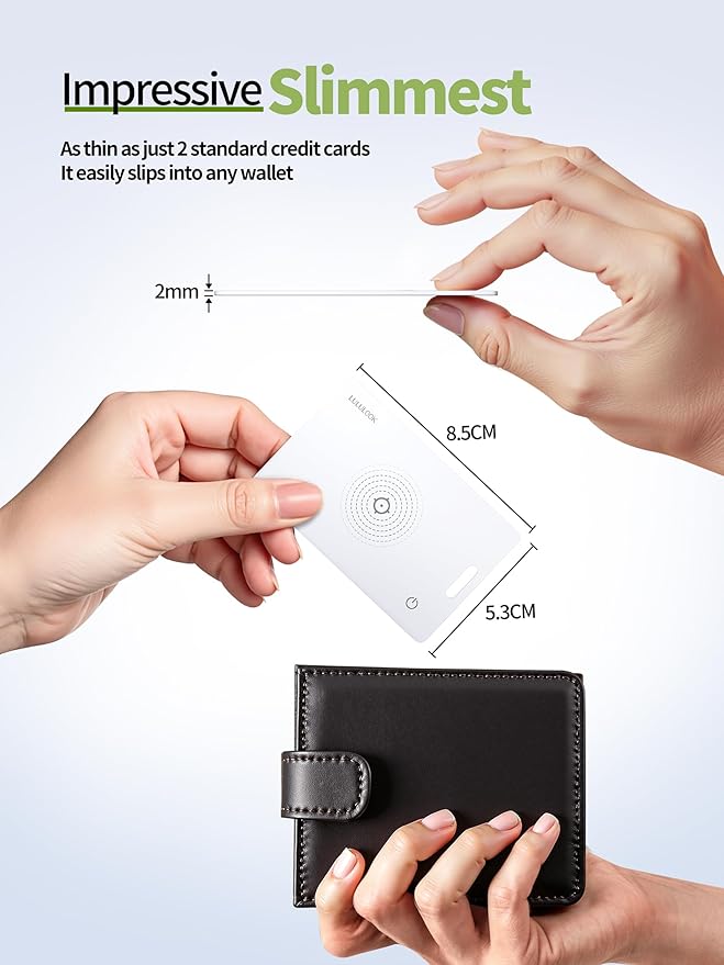 LULULOOK Wallet Tracker Card, Ultra Slim Airtag Wallet Works - Image 5