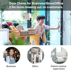 SanJie Door Sensor Chime for Door Opens, Business/Home/Office/Store, 500 FT - Image 4
