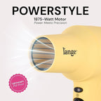 L'ANGE HAIR PowerStyle Turbo Ionic Hair Dryer | 1875 Watt Professional Blow Dryer with Diffuser & Concentrator | Multiple Heat & Speed Settings for Fast Drying | Salon-Grade Styling Tools, Yellow