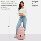 Boavan Rolling Backpack for Women, 17.3 Inch Wheeled Laptop Backpack, Large - Image 4