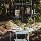 2 Pack Outdoor Solar Lantern 12" Battery Hanging Lanterns Waterproof Vintage - Image 7