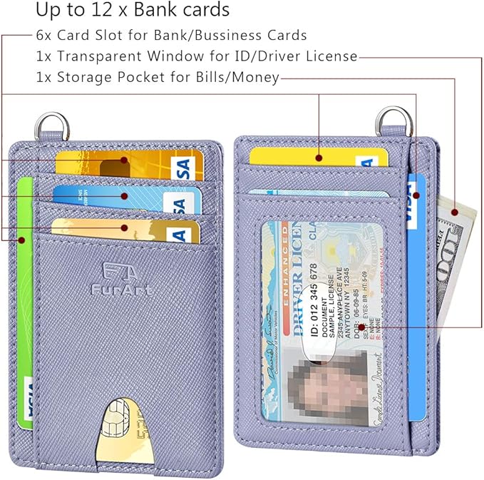 FurArt Slim Minimalist Wallet, Front Pocket Wallets, RFID Blocking, Credit Card - Image 6