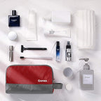 Gonex Travel Toiletry Bag Nylon, Dopp Kit Shaving Bag Toiletry Organizer Red - Image 6