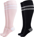 Momcozy Compression Socks for Women Wide Calf, 15-20mmHg Knee High Support by Momcozy