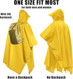 Coralrain Hooded Rain Poncho Lightweight Waterproof Unisex Raincoat Jacket - Image 4