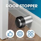Chumia 6 Pcs Door Stopper Mounted Floor Stops Stainless Steel Cylindrical - Image 4