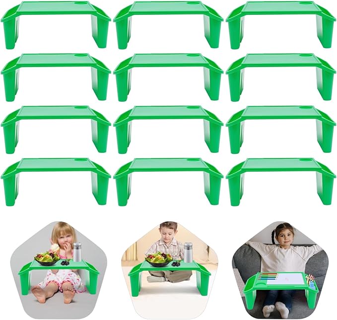 12 Pcs Kids Lap Desk Tray, 19.7×9.8×7.1In Portable Lap Bed Table - Image 4