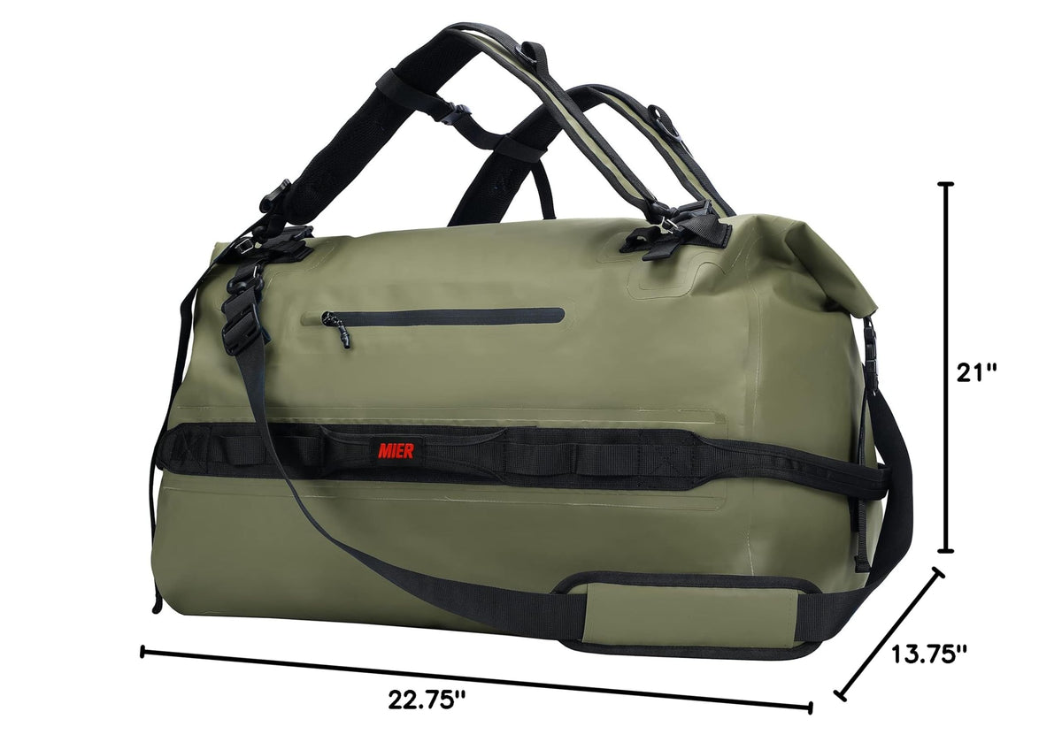 Large Waterproof Duffel Bag (Army Green / 60L)