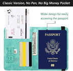 Passport Holder Cover Wallet Travel Essentials RFID Blocking Leather Card Case - Image 3
