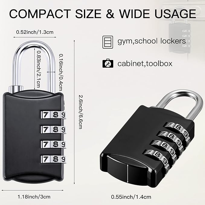 Moxweyeni 30 Pcs 4 Digit Combination Lock Small Combo Luggage Number Locks - Image 2