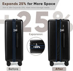 SHOWKOO Luggage Sets 3 Piece 100% PC Ultra Tough Hardside Expandable Suitcases - Image 6