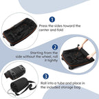 110L Expandable to 140L 32” Foldable Oxford Soft-Sided Rolling Duffle Bag - Image 4