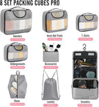 Veken 8 Set Packing Cubes for Travel Essentials, Suitcase Organizer Bags in 4 - Image 2